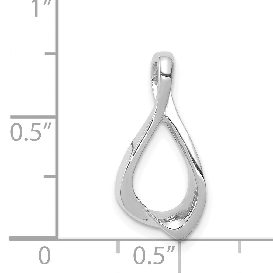 14k White Gold Chain Slide Reversible Omega Chain Slide-SLW17