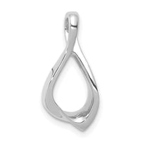 14k White Gold Chain Slide Reversible Omega Chain Slide-SLW17