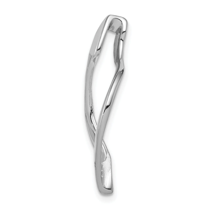 14k White Gold Fits up to 8mm Regular, 10mm Fancy Reversible Omega Slide-SLW21