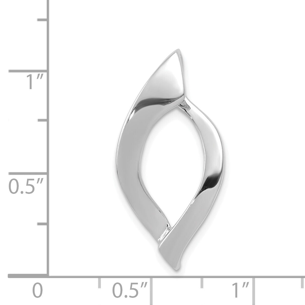 14k White Gold Fits up to 8mm Regular, 10mm Fancy Reversible Omega Slide-SLW21