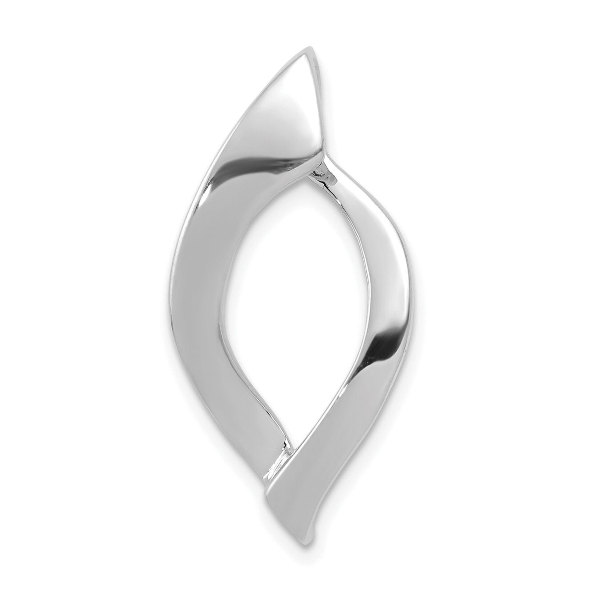 14k White Gold Fits up to 8mm Regular, 10mm Fancy Reversible Omega Slide-SLW21