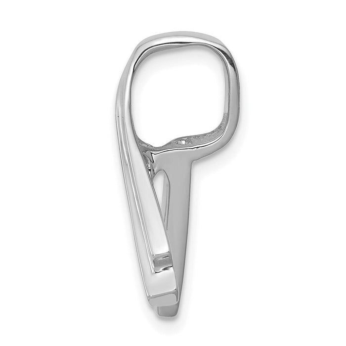 14k White Gold Fits up to 6mm Regular & Fancy Reversible Omega Slide-SLW240
