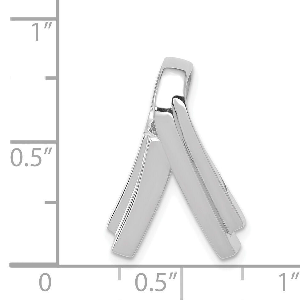 14k White Gold Fits up to 6mm Regular & Fancy Reversible Omega Slide-SLW240