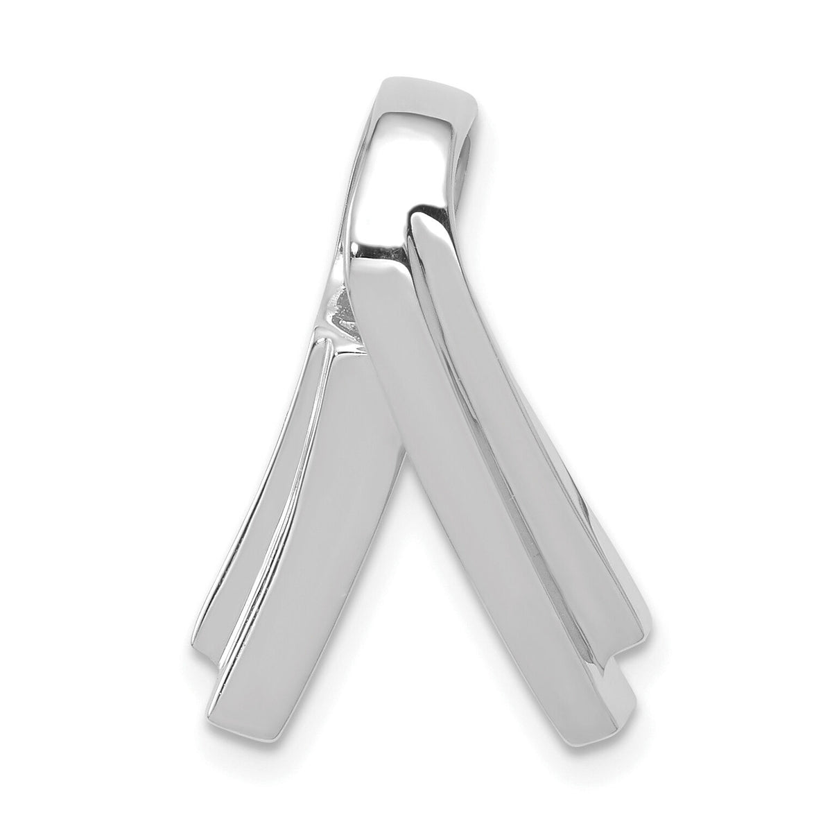 14k White Gold Fits up to 6mm Regular & Fancy Reversible Omega Slide-SLW240