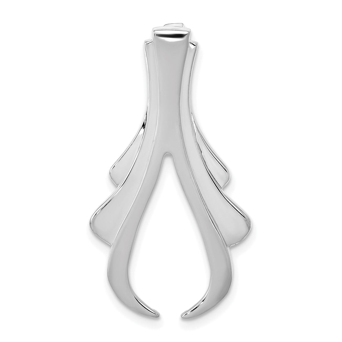 14k White Gold Fits 6mm Reg, 8mm Fancy Omega Slide-SLW255