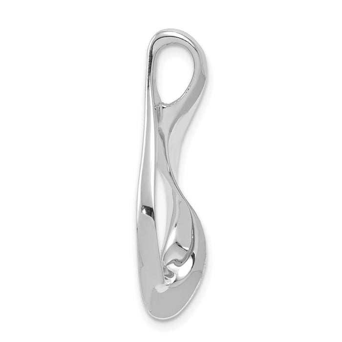 14k White Gold Fits up to 3mm Regular, 6mm Fancy Reversible Omega Slide-SLW78