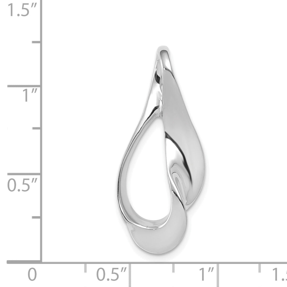 14k White Gold Fits up to 3mm Regular, 6mm Fancy Reversible Omega Slide-SLW78