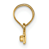 14k Small Brushed Diamond-cut Top Charm-SMTOP