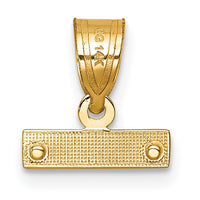 14k Small Brushed Diamond-cut Top Charm-SMTOP