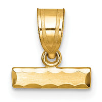 14k Small Brushed Diamond-cut Top Charm-SMTOP