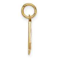 14k Small Brushed Diamond-cut Number 4 Charm-SN04