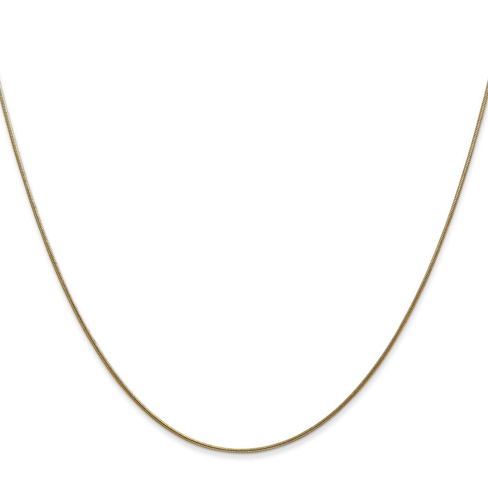 14k .8mm Round Snake Chain-SNA060-16