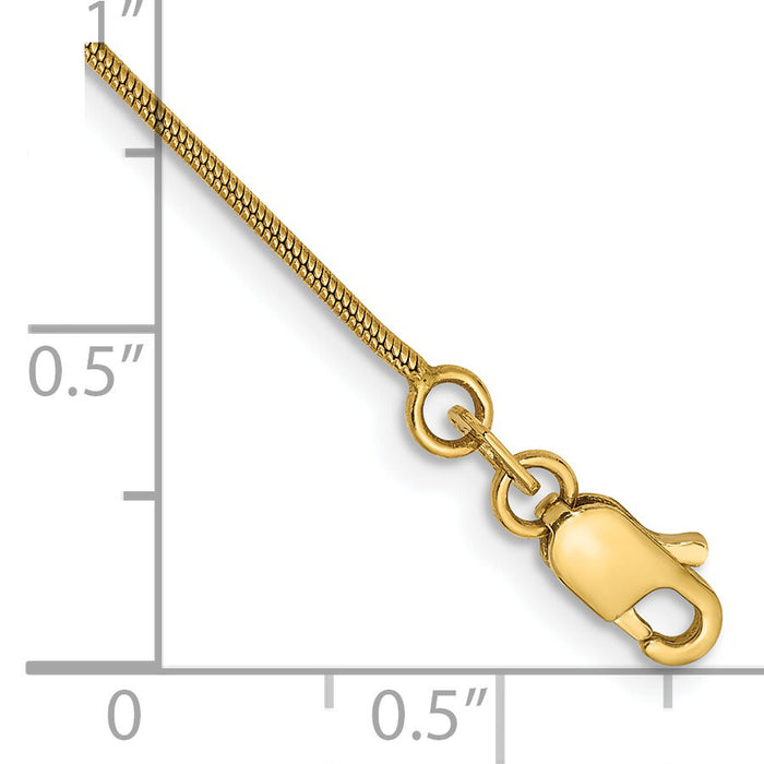 14k .9mm Round Snake Chain-SNA080-7