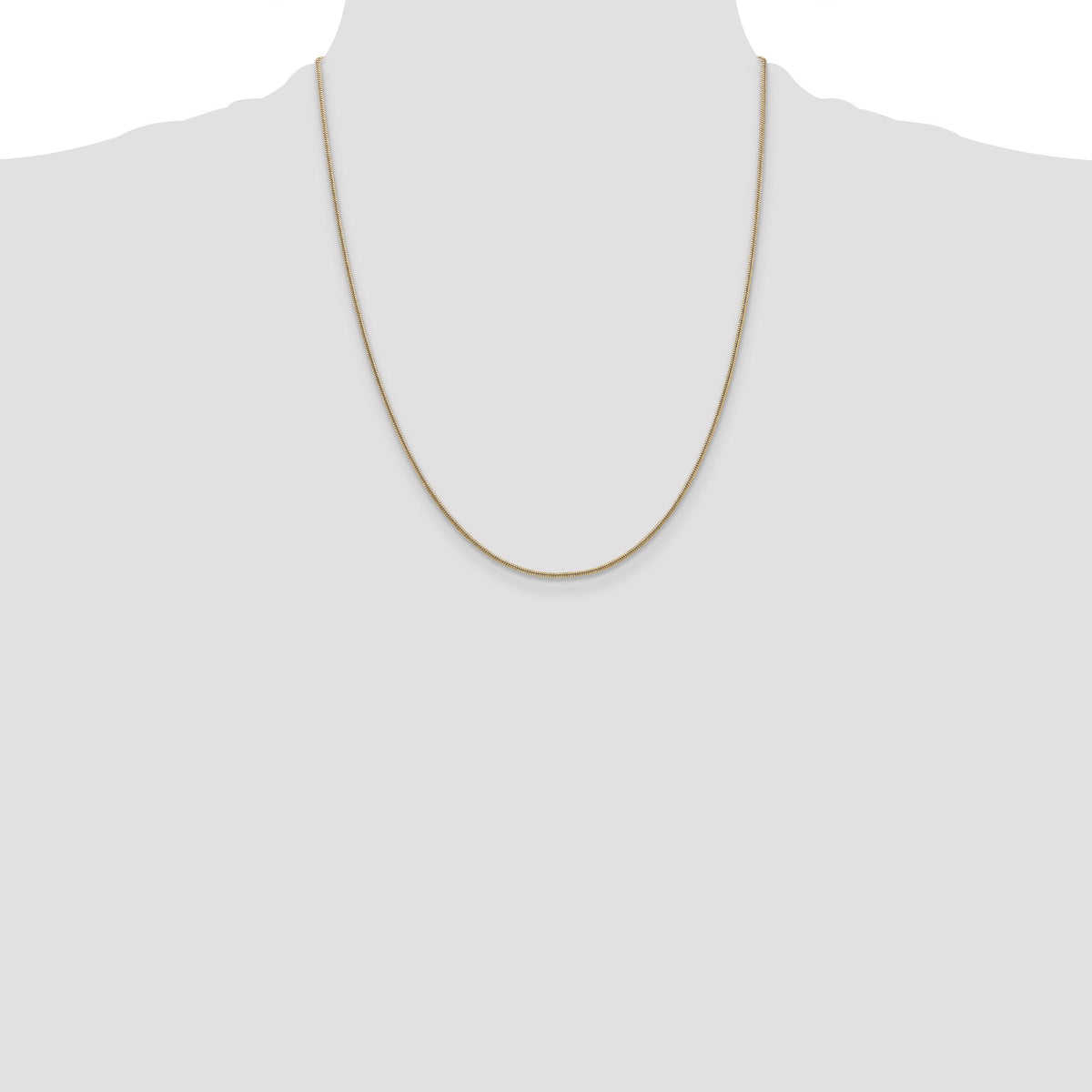 14k 1.4mm Round Snake Chain-SNA120-22