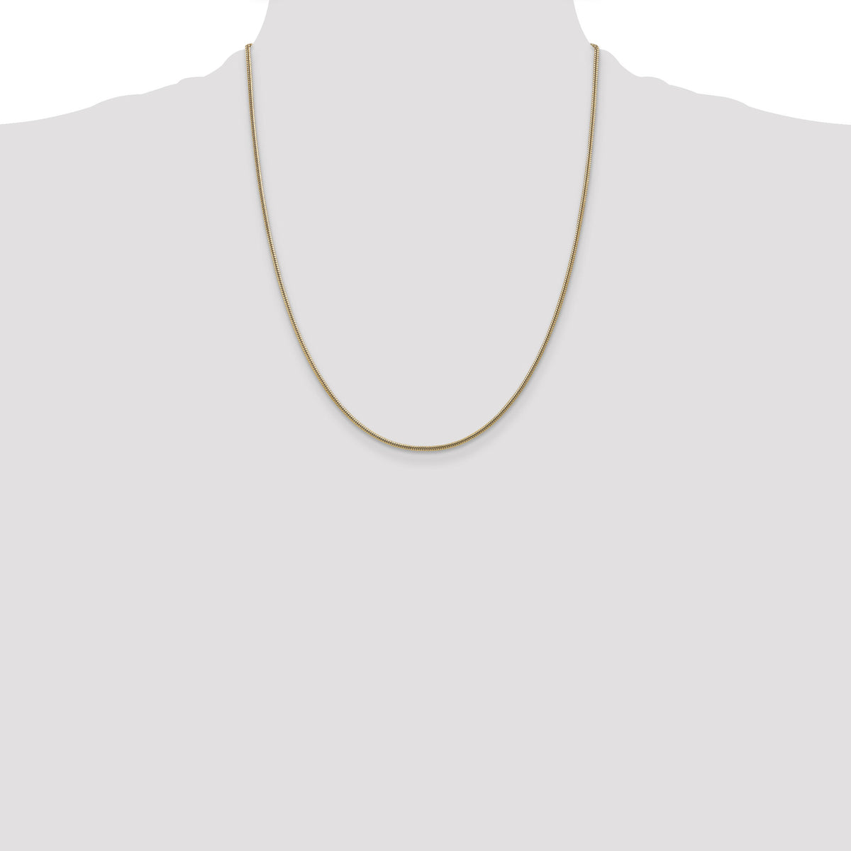 14k 1.6mm Round Snake Chain-SNA160-22