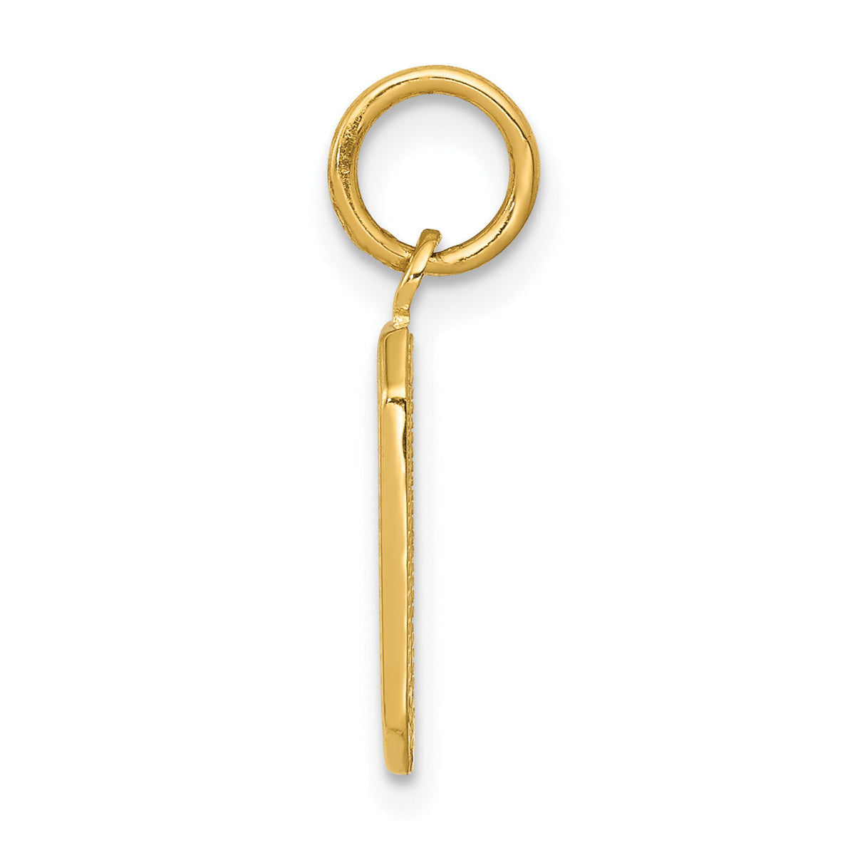 14k Small Polished Number 0 Charm-SP00