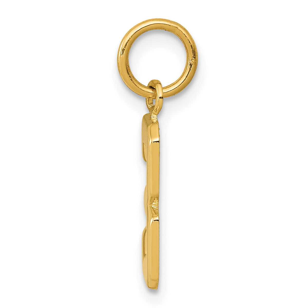 14k Small Polished Number 3 Charm-SP03