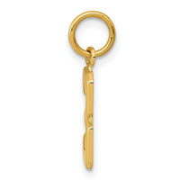 14k Small Polished Number 3 Charm-SP03