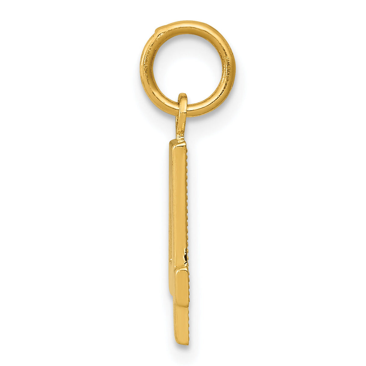 14k Small Polished Number 4 Charm-SP04