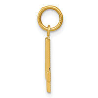 14k Small Polished Number 4 Charm-SP04