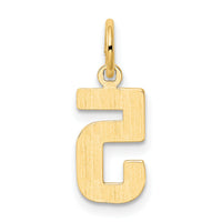 14k Small Polished Number 5 Charm-SP05