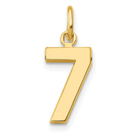14k Small Polished Number 7 Charm-SP07