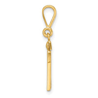 14k Small Polished Number 16 Charm-SP16
