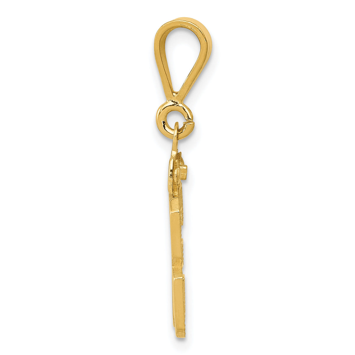 14k Small Polished Number 33 Charm-SP33
