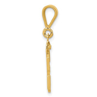 14k Small Polished Number 33 Charm-SP33