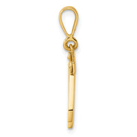 14k Small Polished Number 42 Charm-SP42