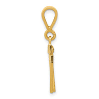 14k Small Polished Number 97 Charm-SP97