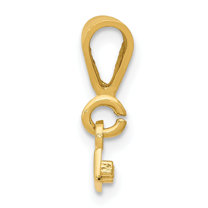 14k Small Polished Top Charm-SPTOP