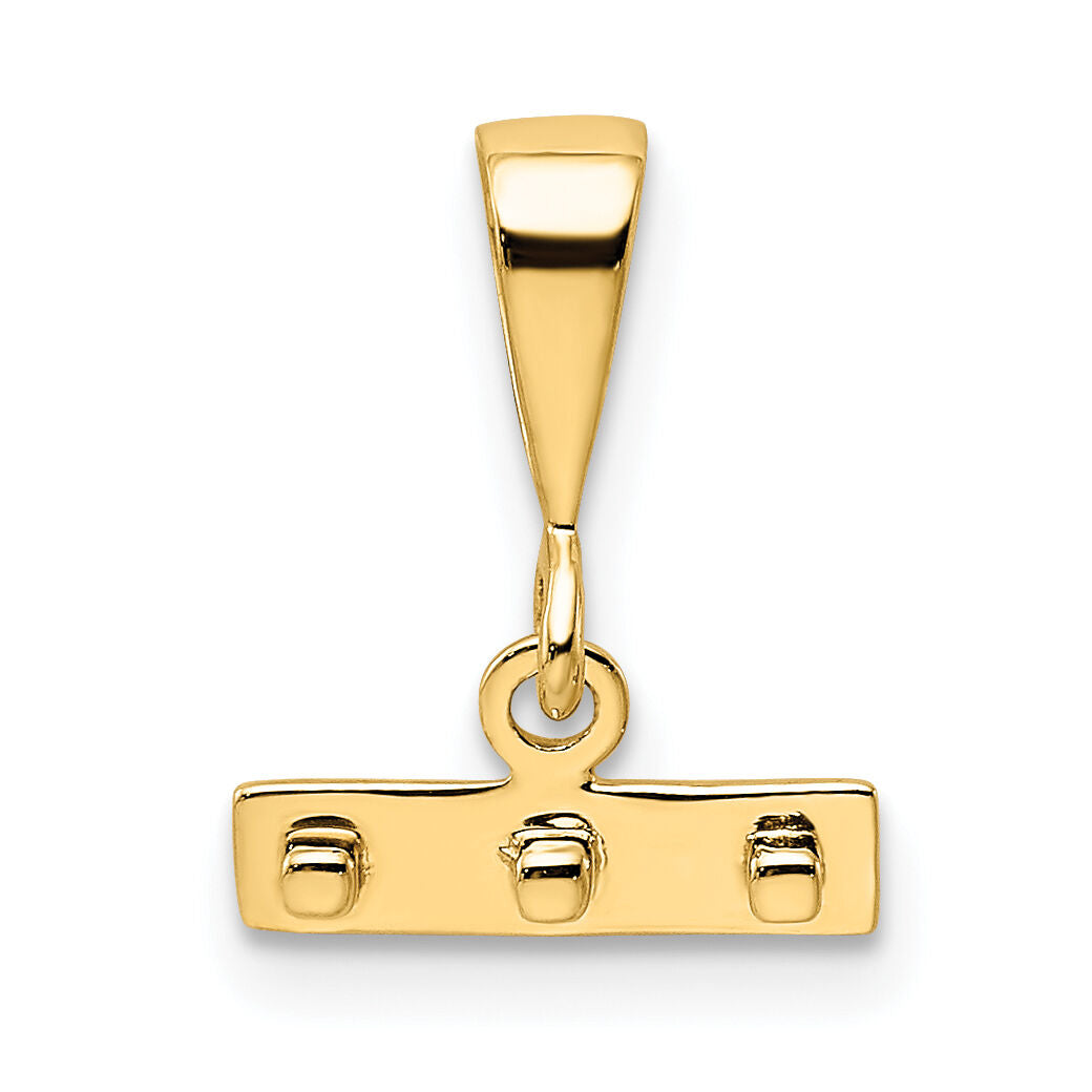 14k Small Polished Top Charm-SPTOP
