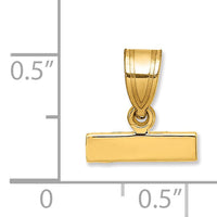 14k Small Polished Top Charm-SPTOP