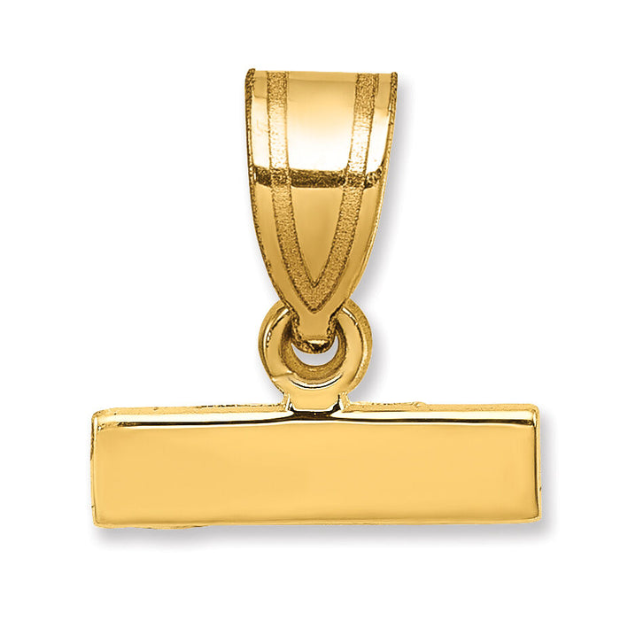 14k Small Polished Top Charm-SPTOP