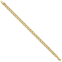 14k Lite 5mm Double Link Charm Bracelet-SSD1-7.25