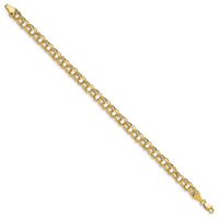 14k Lite 5.5mm Double Link Charm Bracelet-SSD2-8