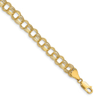 14k Lite 7mm Triple Link Charm Bracelet-SST1-8.25