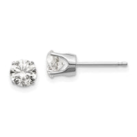 14kw 1.00ct I1 J-K Diamond Stud Push-on Post Earrings-ST2-100W