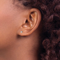 14kw .10ct I2 K-L Diamond Stud Push-on Post Earrings-ST1-10W