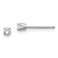 14kw .10ct I2 K-L Diamond Stud Push-on Post Earrings-ST1-10W