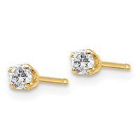 14ky .15ct. I2 K-L Diamond Stud Push-on Post Earrings-ST1-15
