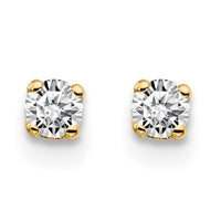 14ky .15ct. I2 K-L Diamond Stud Push-on Post Earrings-ST1-15