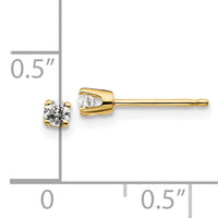 14ky .15ct. I2 K-L Diamond Stud Push-on Post Earrings-ST1-15