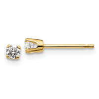 14ky .15ct. I2 K-L Diamond Stud Push-on Post Earrings-ST1-15