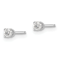 14kw .15ct I2 K-L Diamond Stud Push-on Post Earrings-ST1-15W