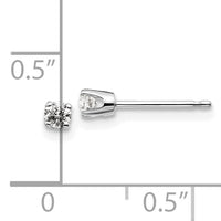 14kw .15ct I2 K-L Diamond Stud Push-on Post Earrings-ST1-15W