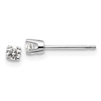 14kw .15ct I2 K-L Diamond Stud Push-on Post Earrings-ST1-15W
