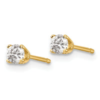 14ky .20ct. I2 K-L Diamond Stud Push-on Post Earrings-ST1-20
