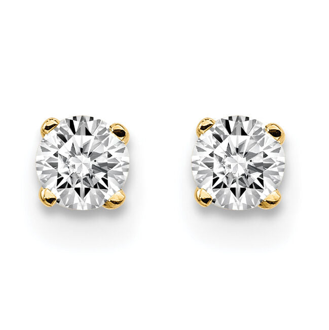 14ky .20ct. I2 K-L Diamond Stud Push-on Post Earrings-ST1-20